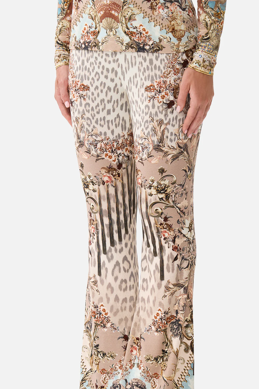 HIGH WAISTED FLARED TROUSER ARANJUEZ ANIMALIA - Image 5