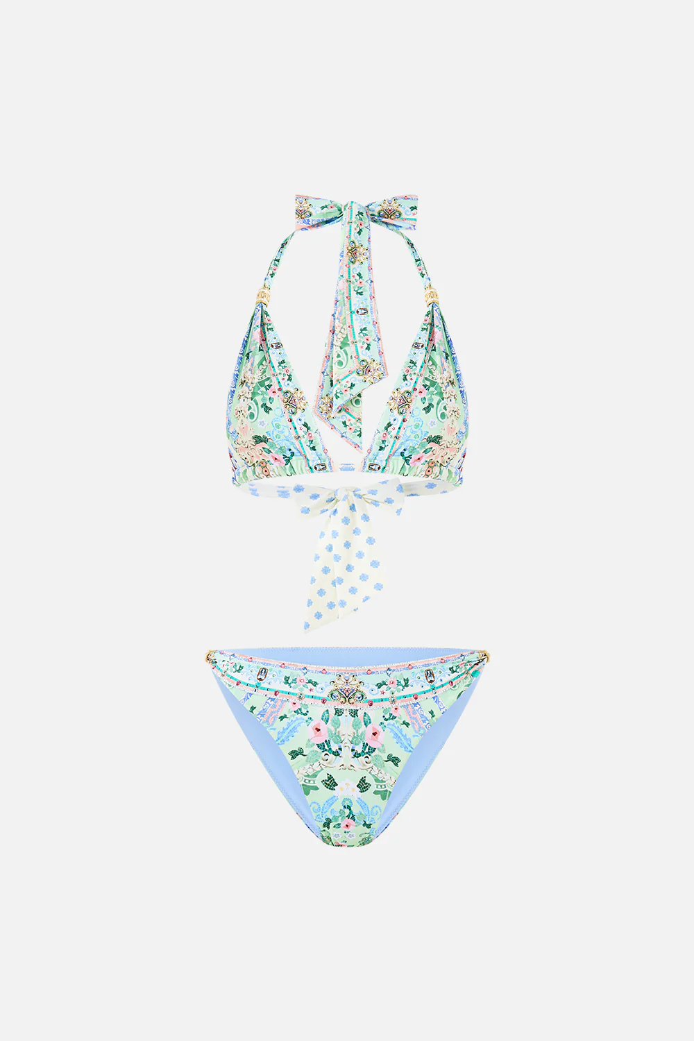 SOFT THICK TIE TRI BIKINI SET WITH TRIMS MIDSUMMER MOSAICS - Image 3