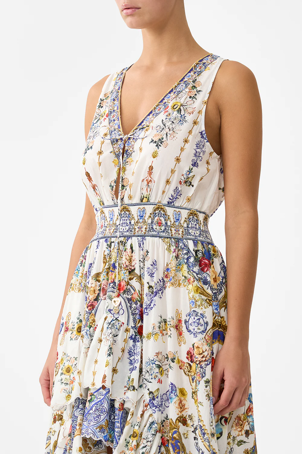 V NECKLINE HIGH LOW DRESS THE POTTERY PARLOUR - Image 5