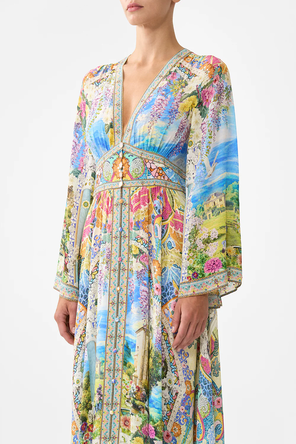 KIMONO SLEEVE DRESS WITH SHIRRING DETAIL NAVÀS NOUVEAU - Image 5