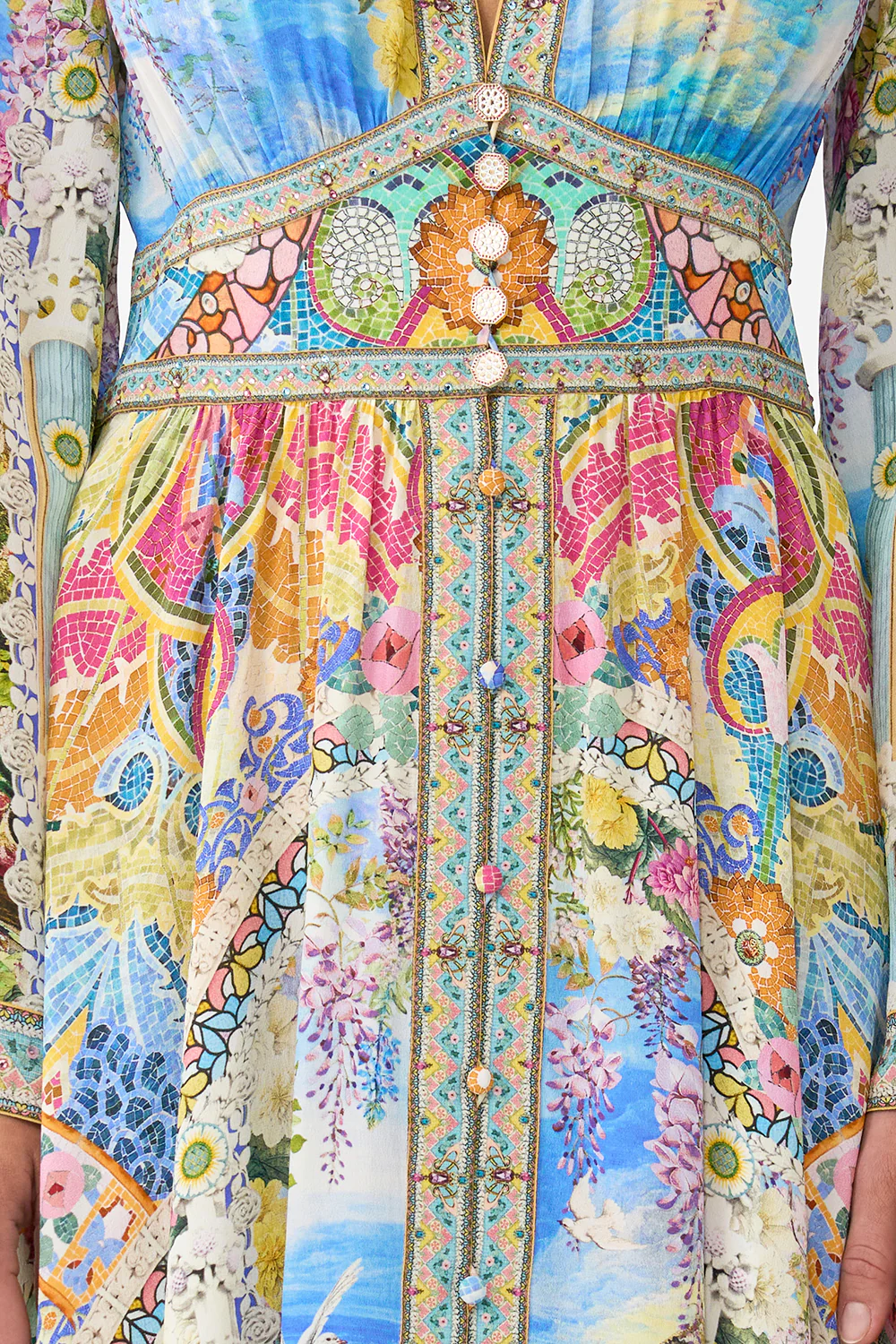 KIMONO SLEEVE DRESS WITH SHIRRING DETAIL NAVÀS NOUVEAU - Image 6