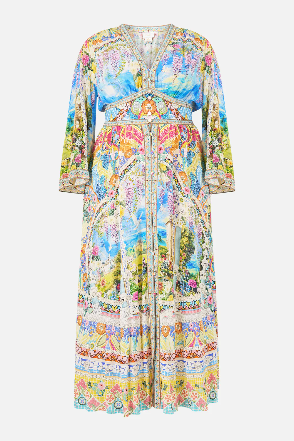 KIMONO SLEEVE DRESS WITH SHIRRING DETAIL NAVÀS NOUVEAU - Image 9