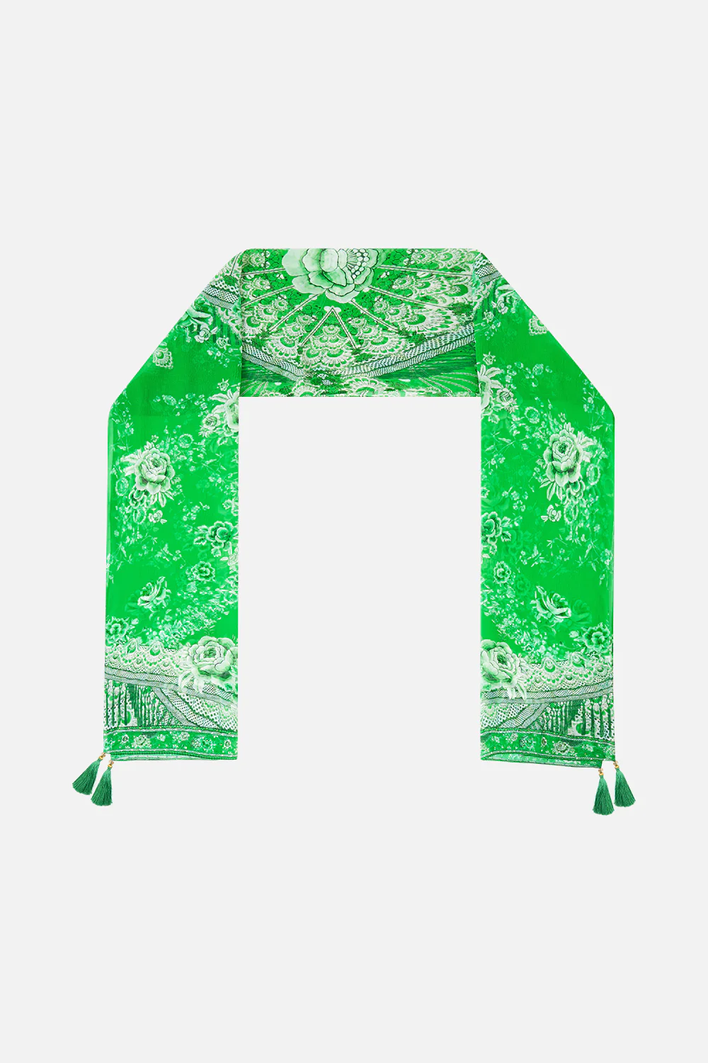 LONG SILK CRINKLE CHIFFON SCARF SACROMONTE SEÑORITA