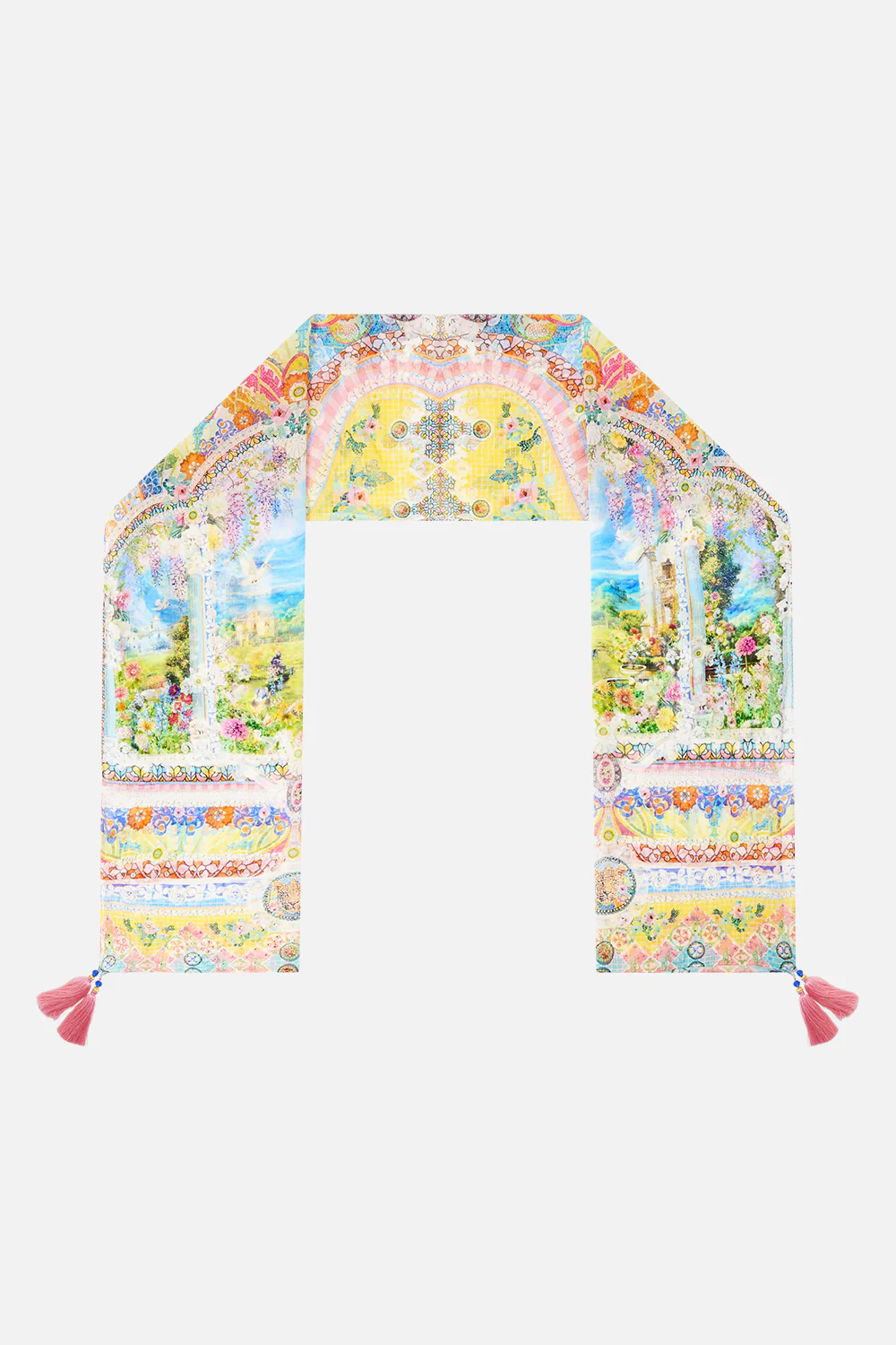 LONG SILK CRINKLE CHIFFON SCARF NAVÀS NOUVEAU