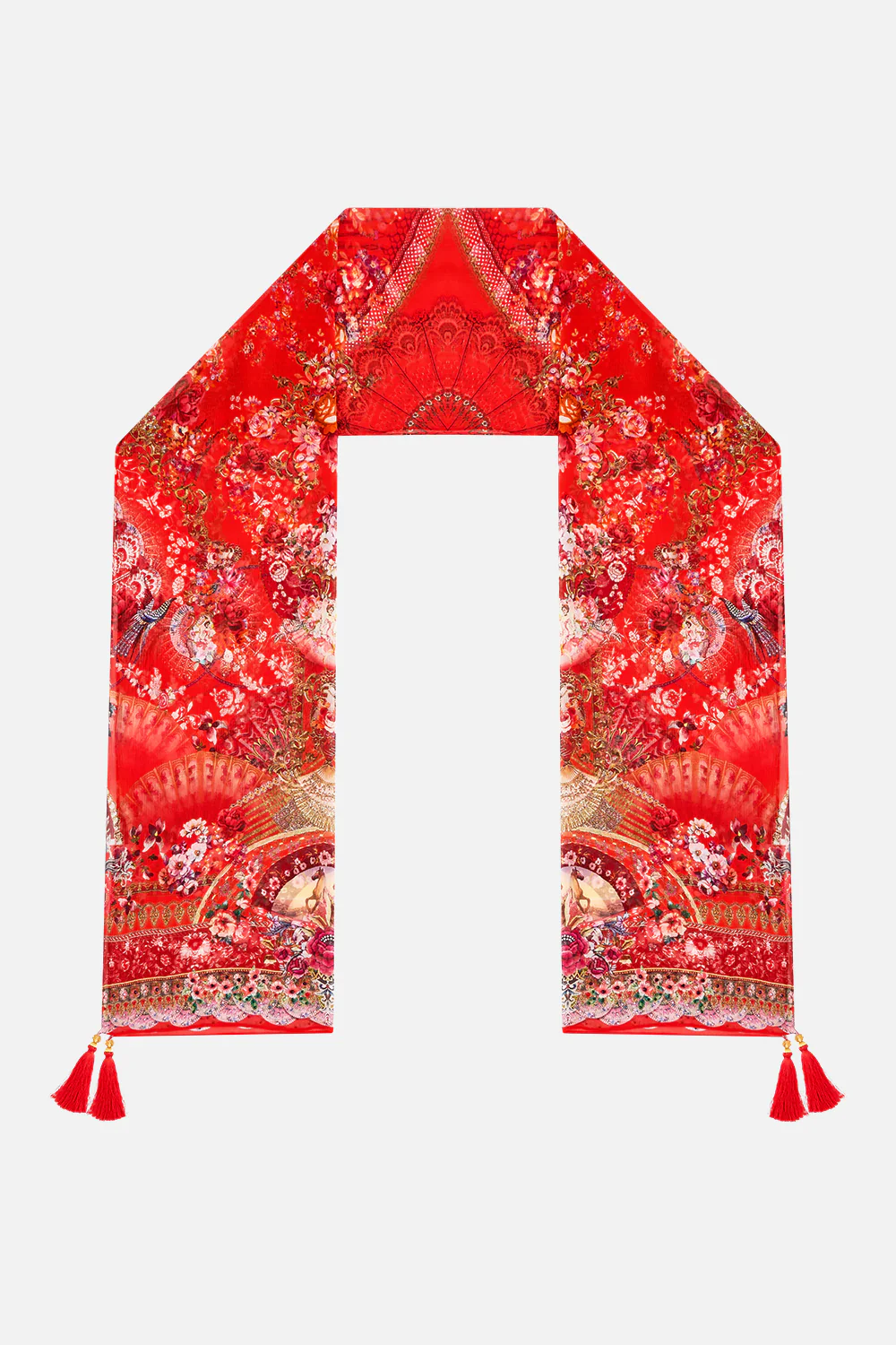 LONG SILK CRINKLE CHIFFON SCARF OLÉ OLÉ