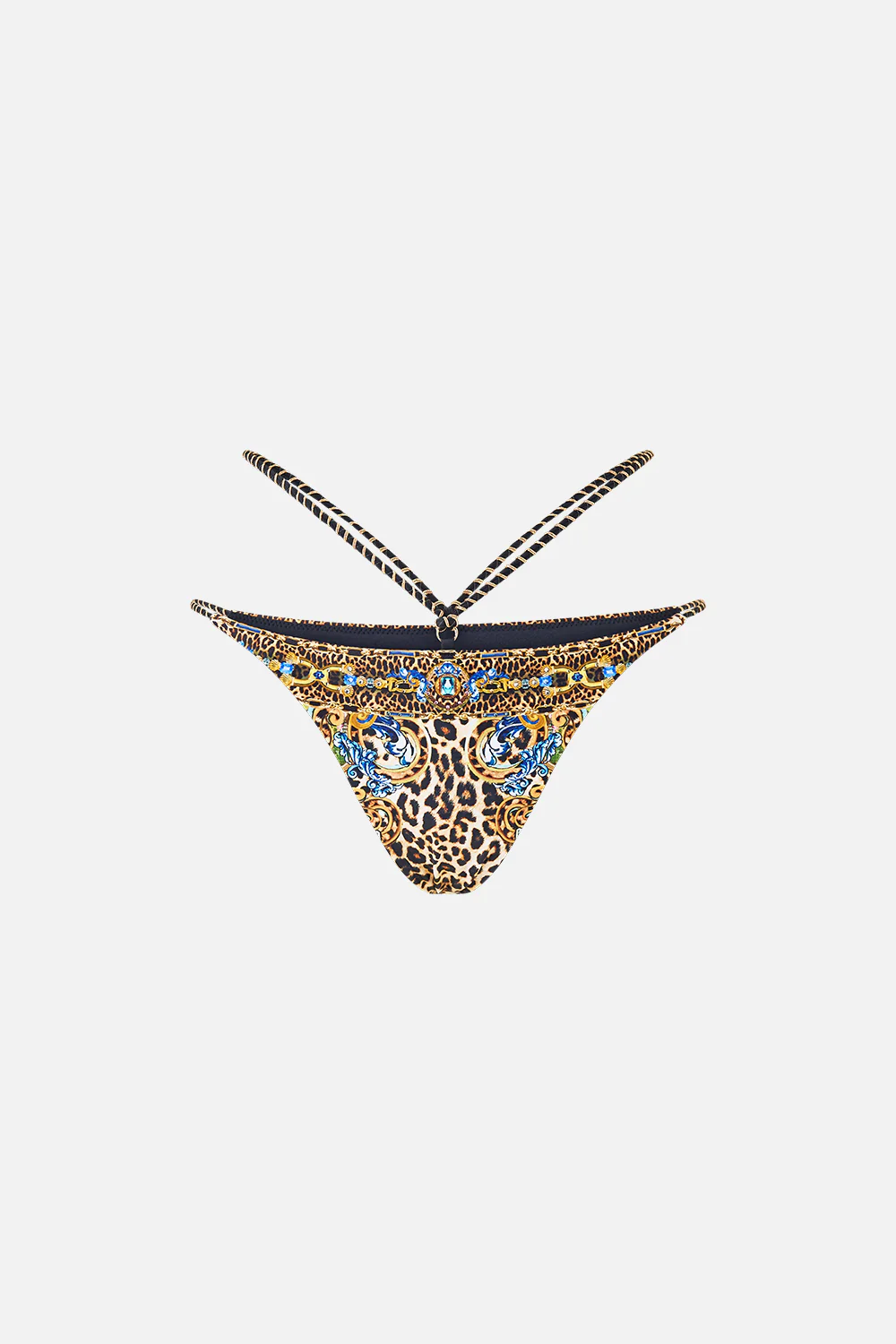MULTI STRAP BIKINI BOTTOM WITH RING TRIMS SEVILLIAN STYLE - Image 3