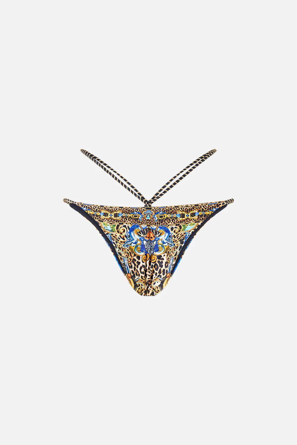 MULTI STRAP BIKINI BOTTOM WITH RING TRIMS SEVILLIAN STYLE - Image 6