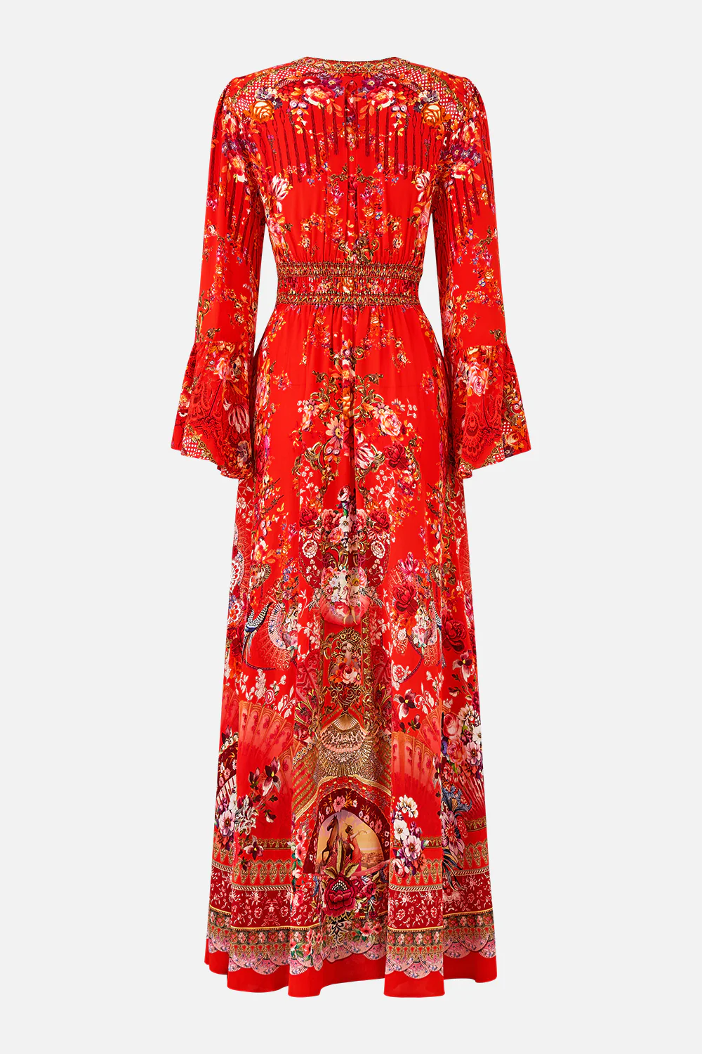 SHAPED WAISTBAND DRESS WITH RUFFLE SLEEVE OLÉ OLÉ - Image 7