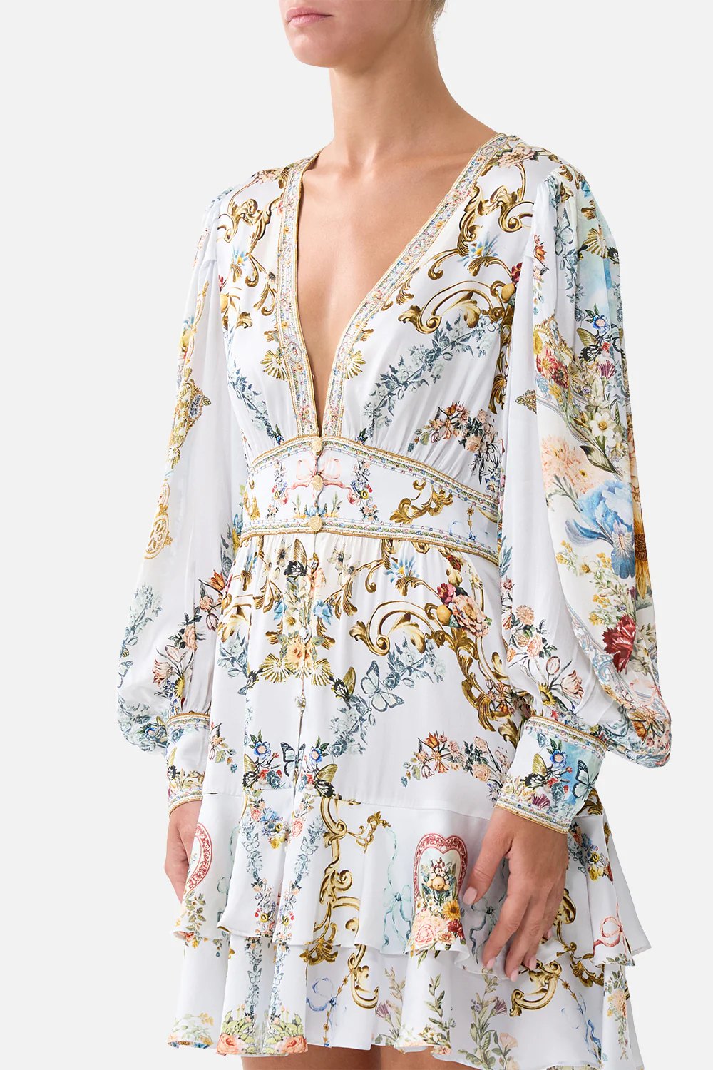 BUTTON FRONT FRILL DRESS SEVILLE SWEETHEART - Image 5