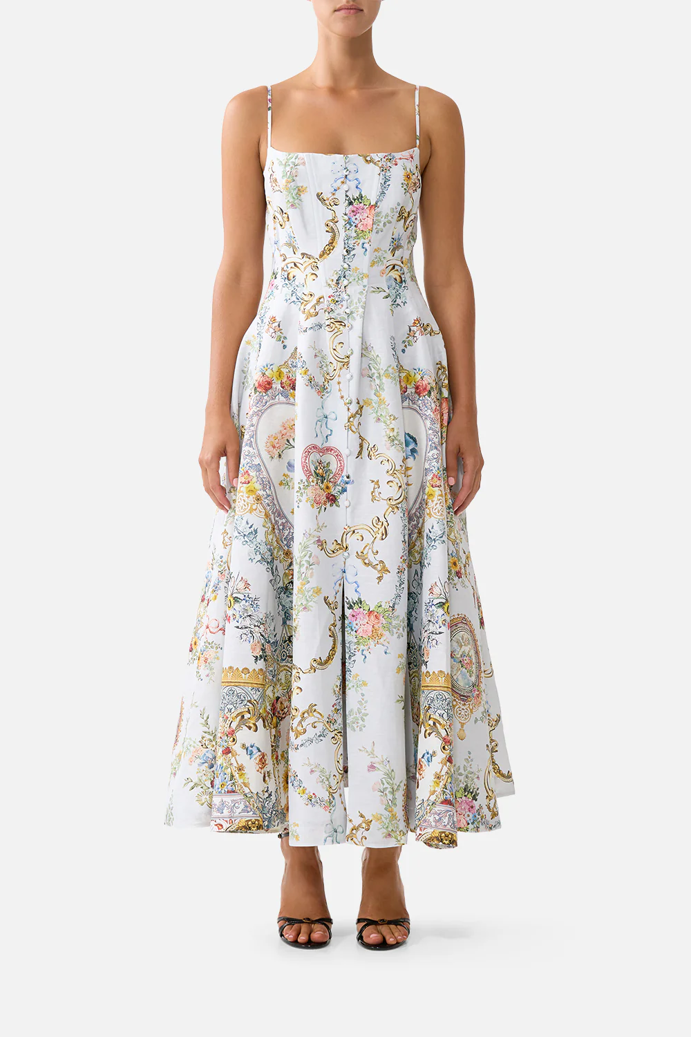 CORSET DRESS WITH LONG FLARED SKIRT SEVILLE SWEETHEART