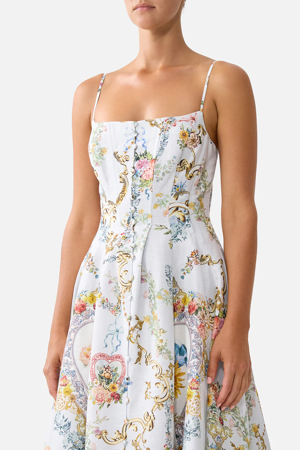 CORSET DRESS WITH LONG FLARED SKIRT SEVILLE SWEETHEART - Image 5
