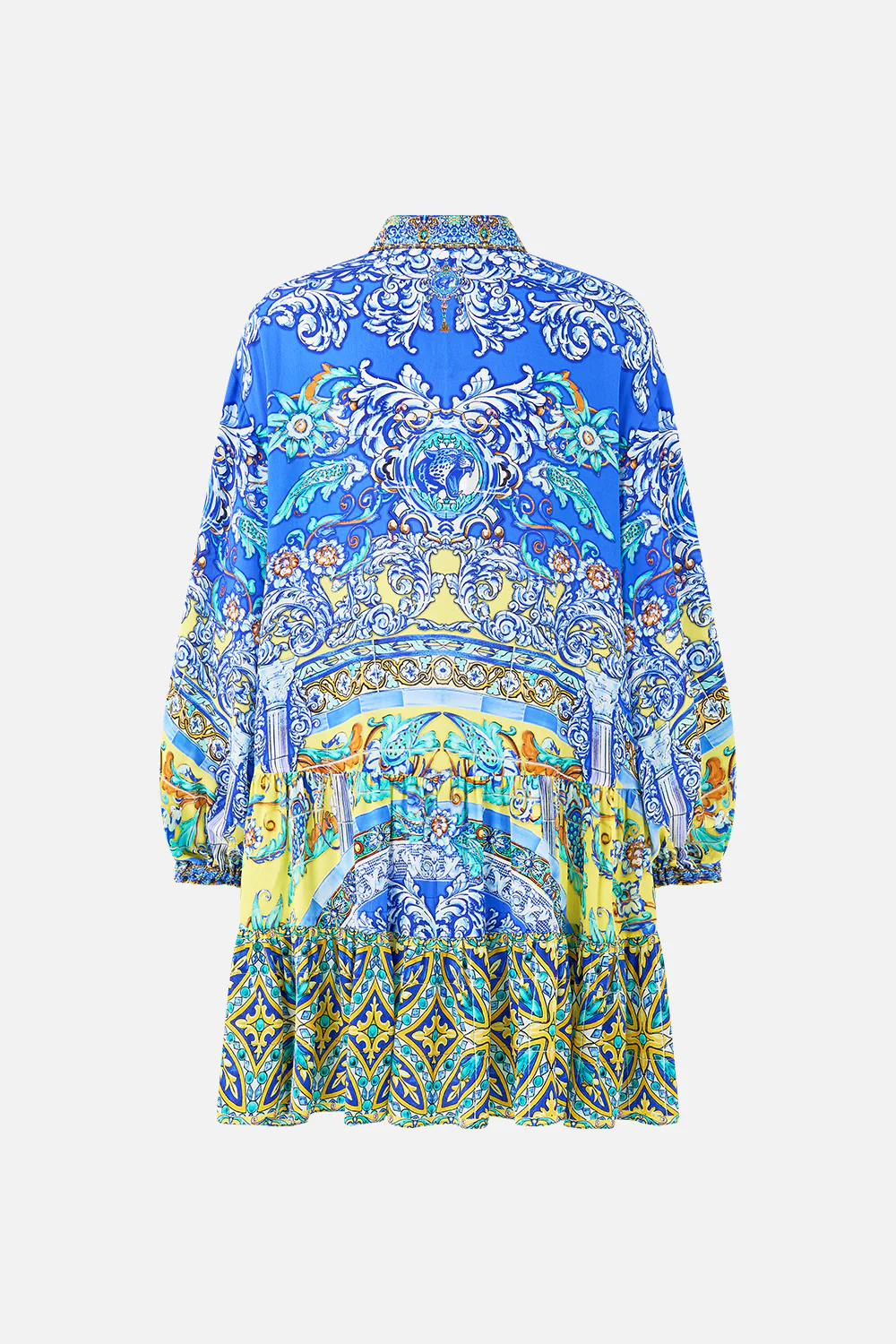 LONG SLEEVE TIERED SHORT DRESS BENEATH THE ANDALUSIAN SUN - Image 7