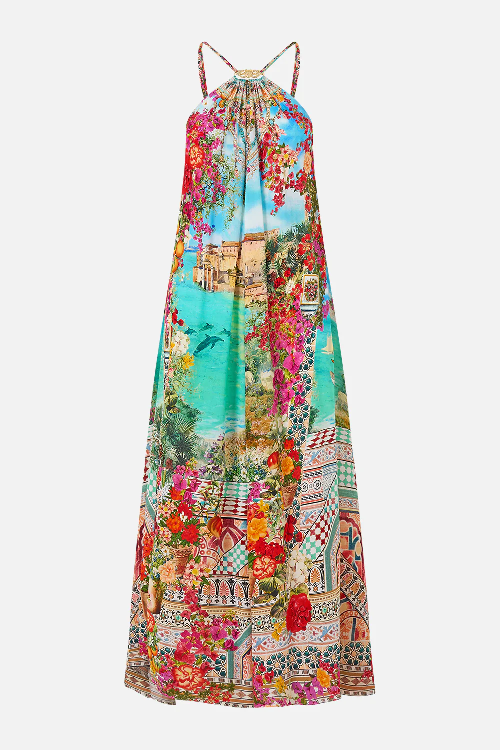 GATHER NECK HARDWARE MAXI DRESS MEET ME IN MALLORCA - Image 3