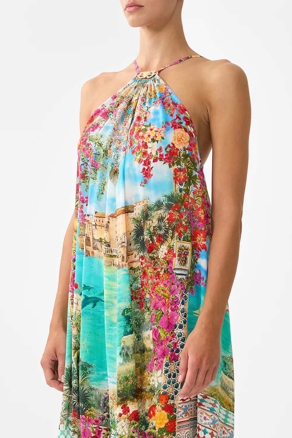 GATHER NECK HARDWARE MAXI DRESS MEET ME IN MALLORCA - Image 5