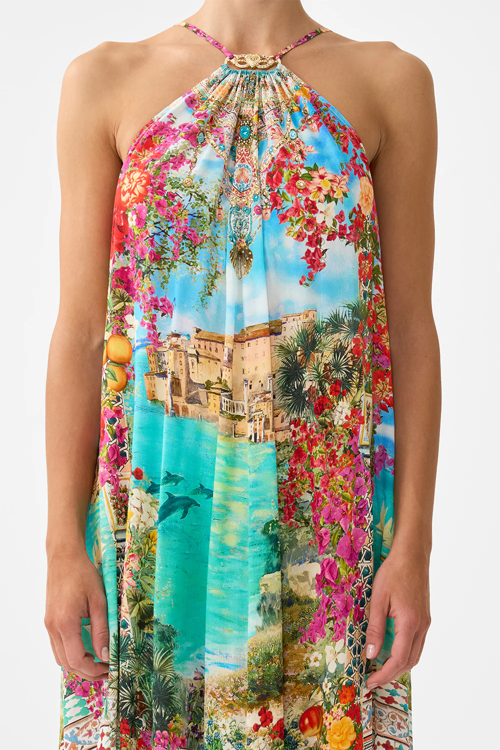 GATHER NECK HARDWARE MAXI DRESS MEET ME IN MALLORCA - Image 6