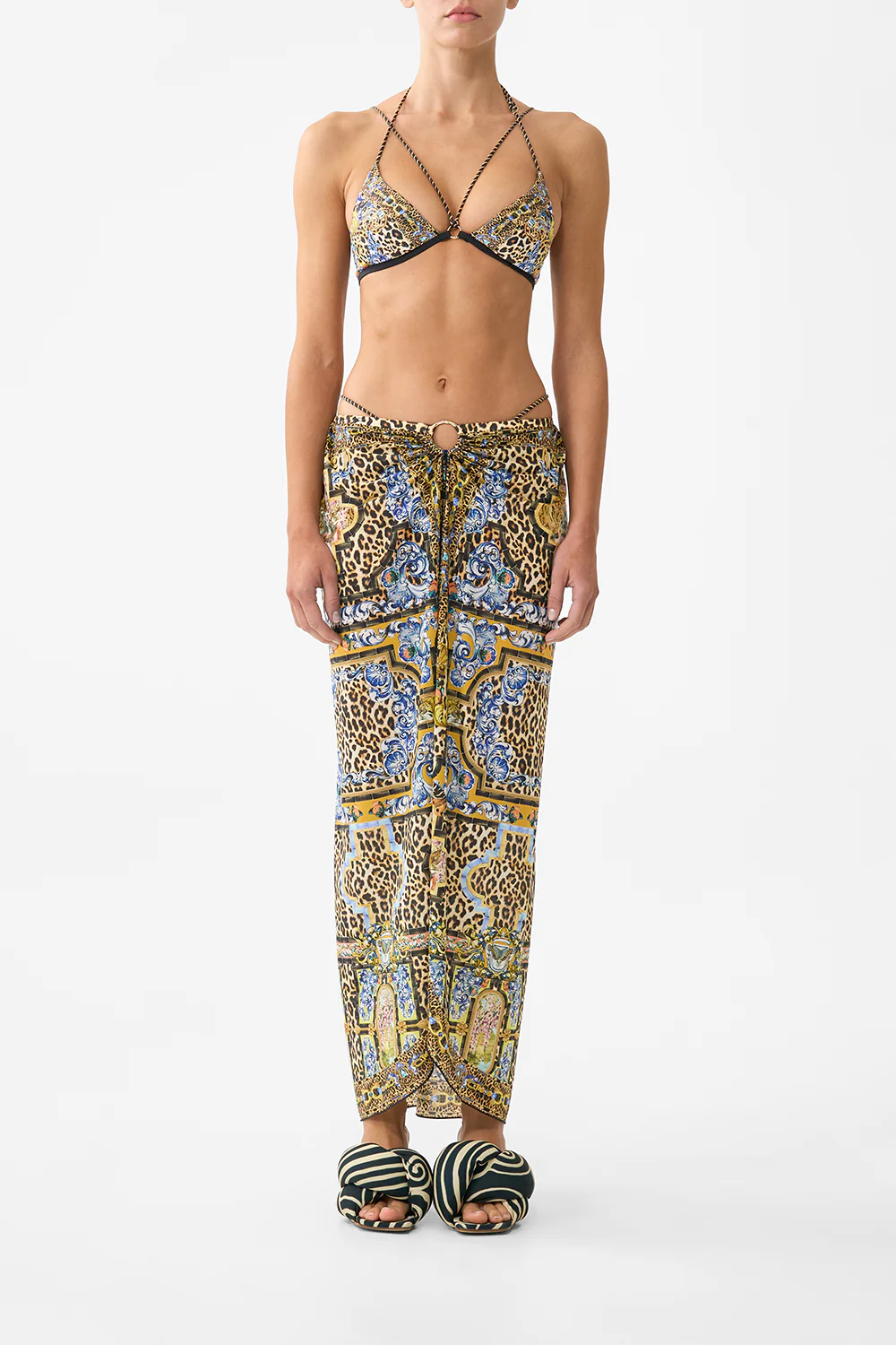 MULTI WEAR BEACH MIDI DRESS WITH RING FRONT SEVILLIAN STYLE - Image 6