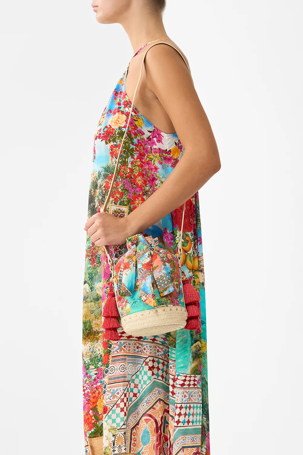 TIE TOP BUCKET BAG WITH TASSELS MEET ME IN MALLORCA - Image 5