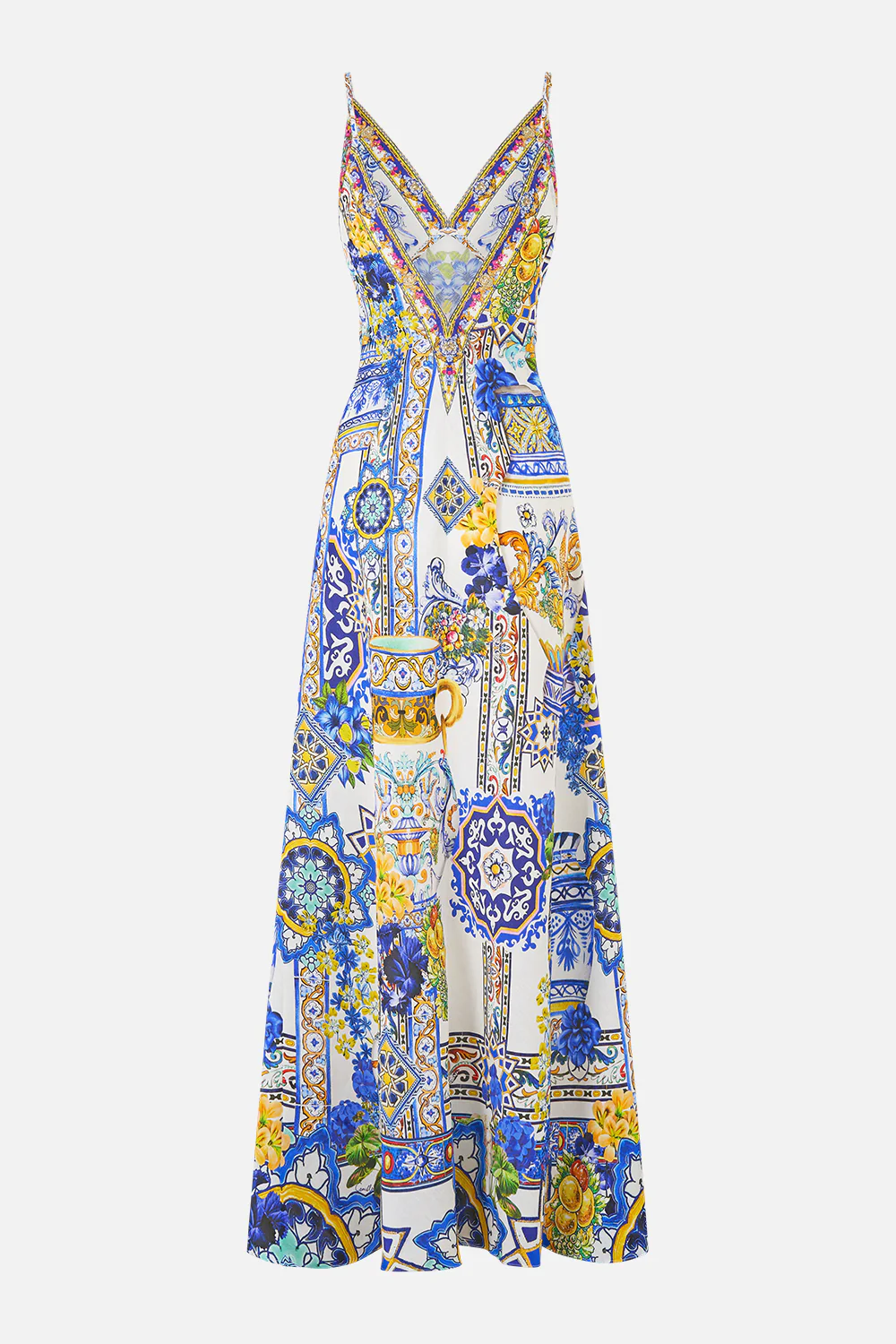 V NECK FULL LENGTH BIAS SLIP DRESS MILLA IN SEVILLA - Image 6