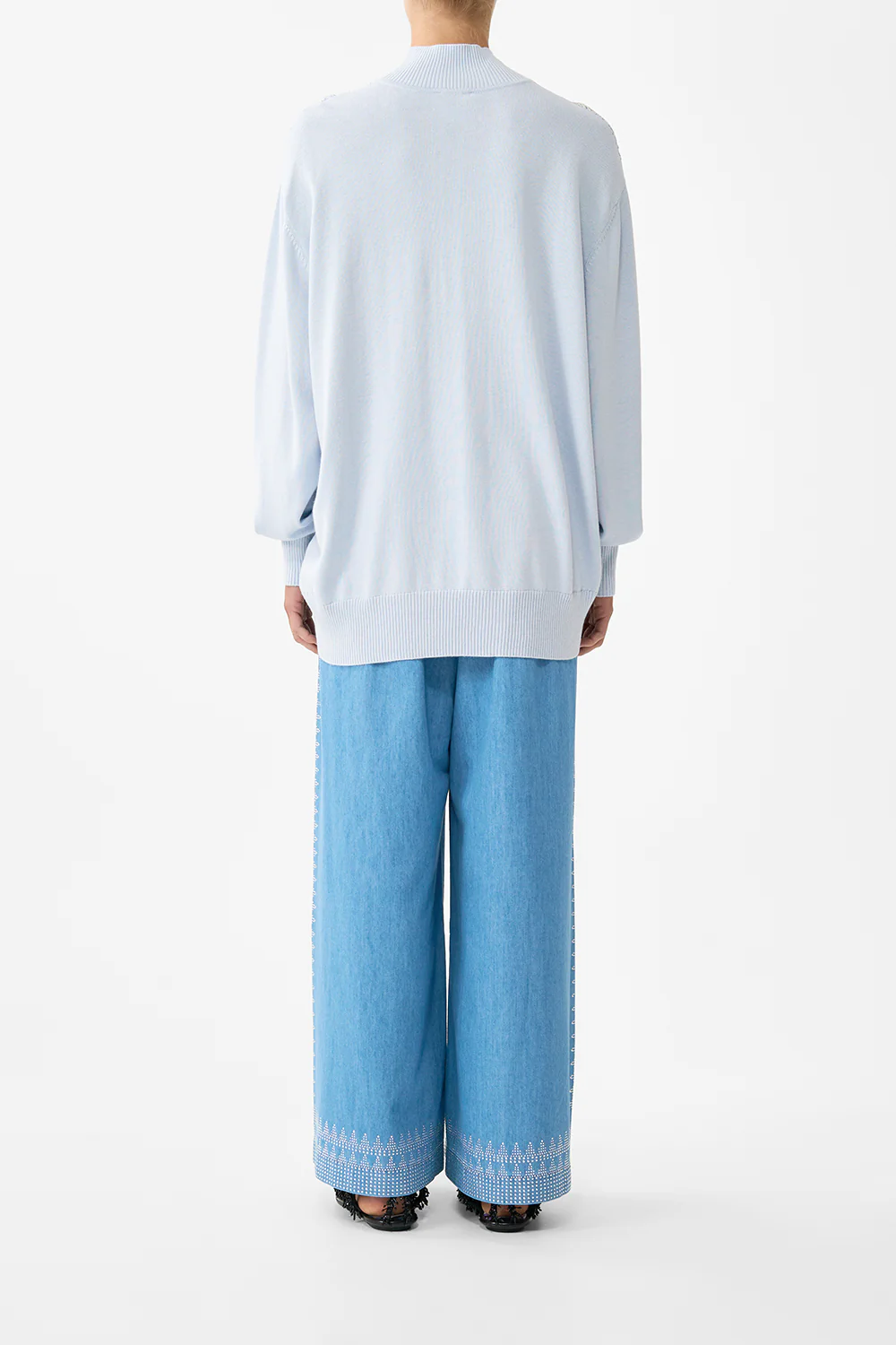 SILK FRONT TURTLE NECK KNIT THE HUM OF THE ALHAMBRA - Image 2