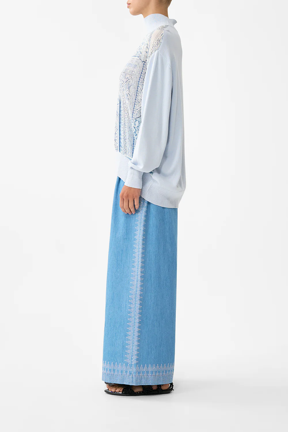 SILK FRONT TURTLE NECK KNIT THE HUM OF THE ALHAMBRA - Image 4