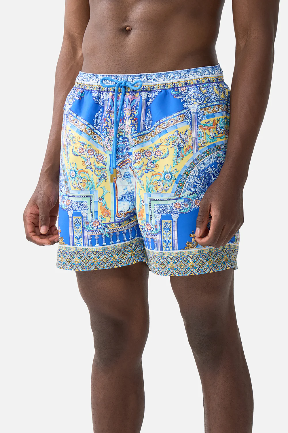 MID LENGTH BOARDSHORT WITH ELASTIC WAIST BENEATH THE ANDALUSIAN SUN - Image 5
