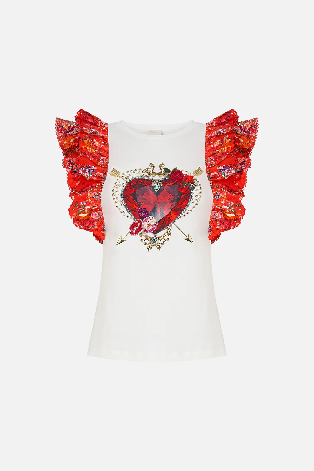 DOUBLE FRILL SLEEVE TEE OLÉ OLÉ - Image 3