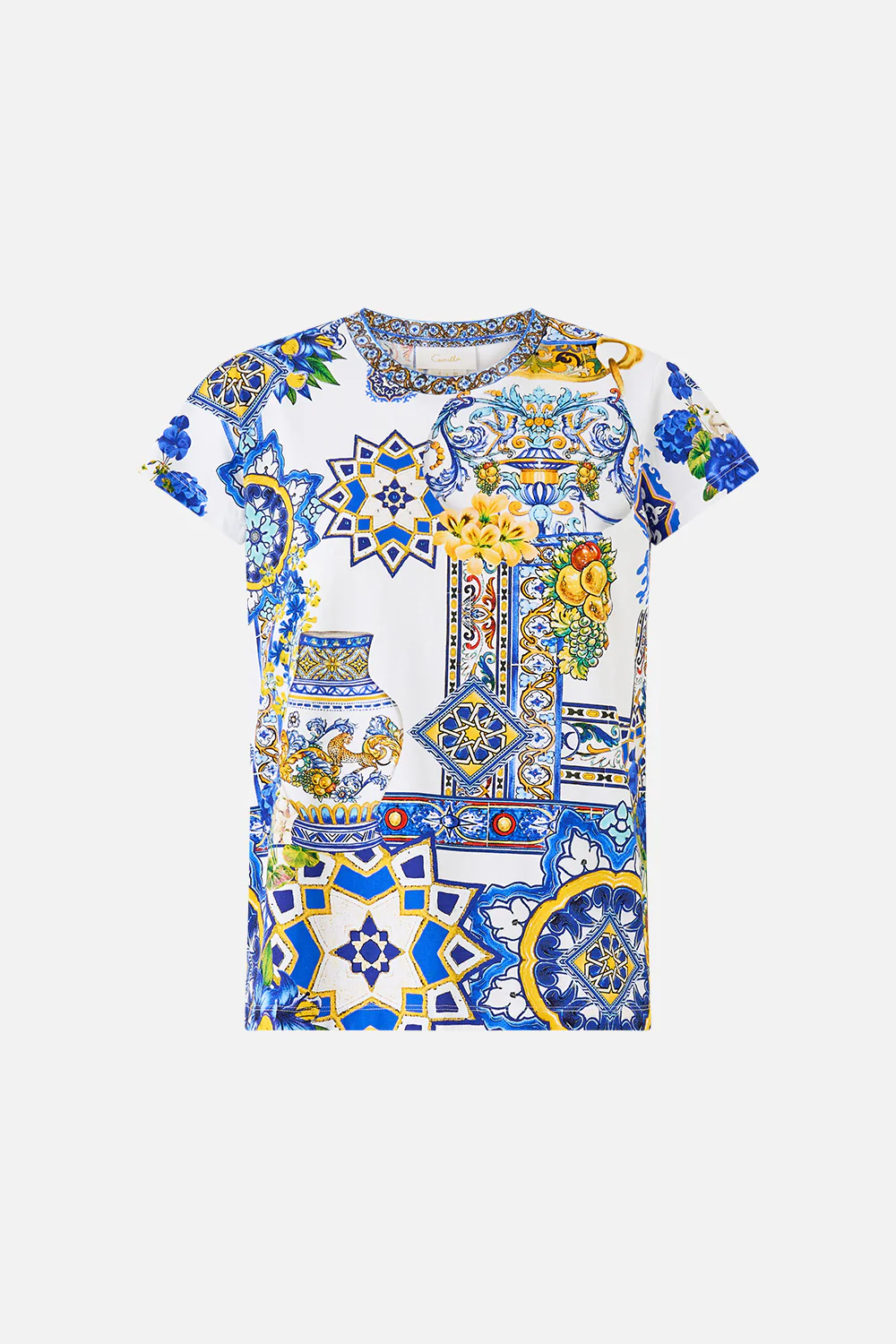 SLIM FIT ROUND NECK T-SHIRT ESPAÑA NIRVANA - Image 3