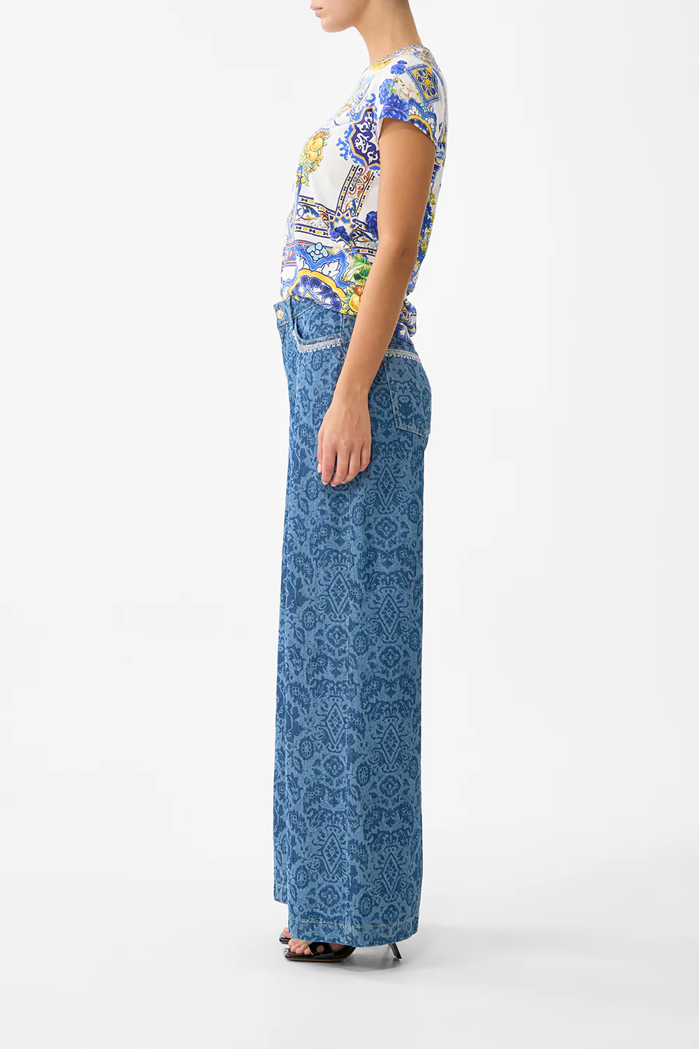 SLIM FIT ROUND NECK T-SHIRT ESPAÑA NIRVANA - Image 4