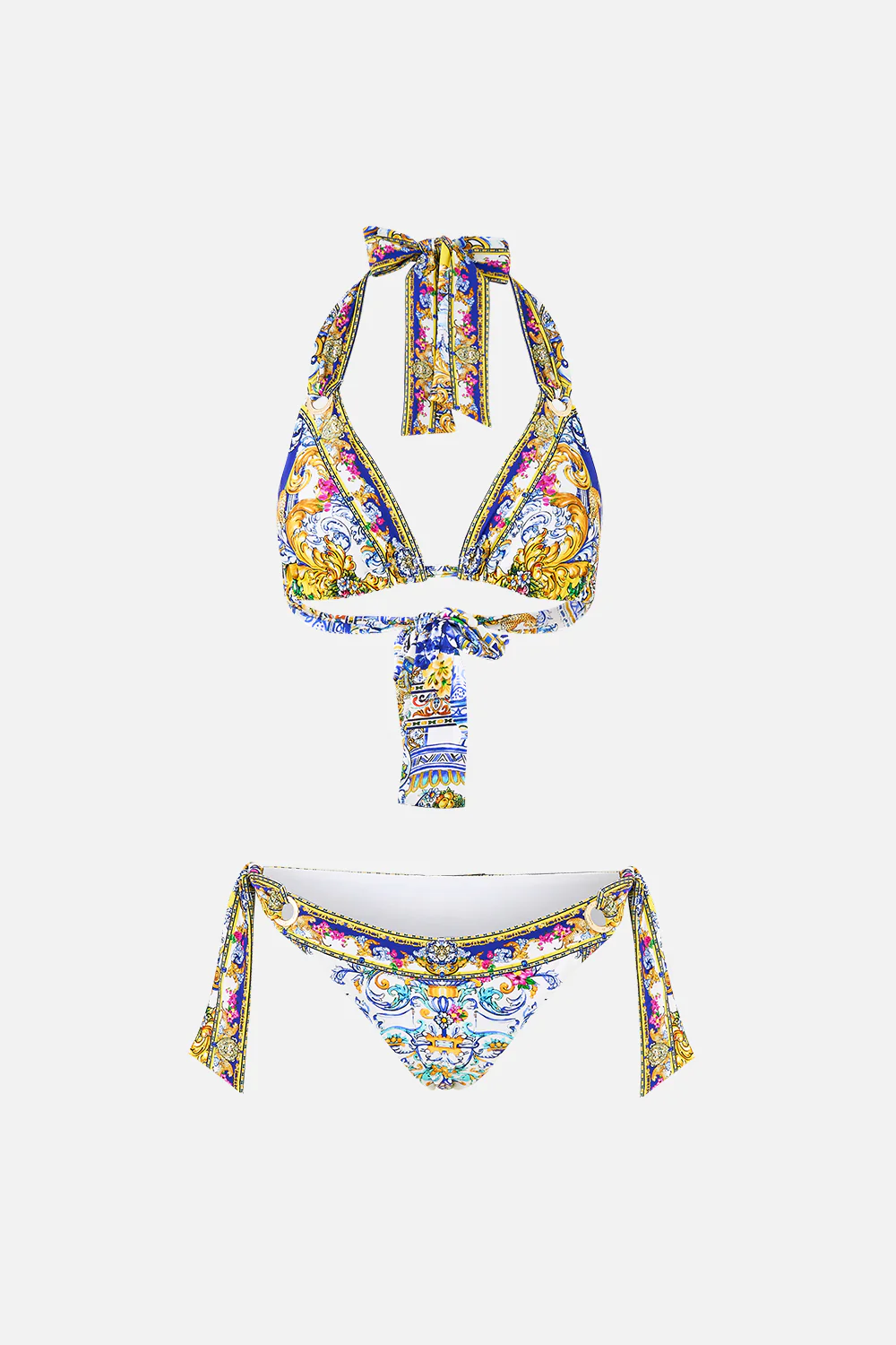SOFT THICK TIE TRI BIKINI SET WITH EYELET TRIMS ESPAÑA NIRVANA - Image 3
