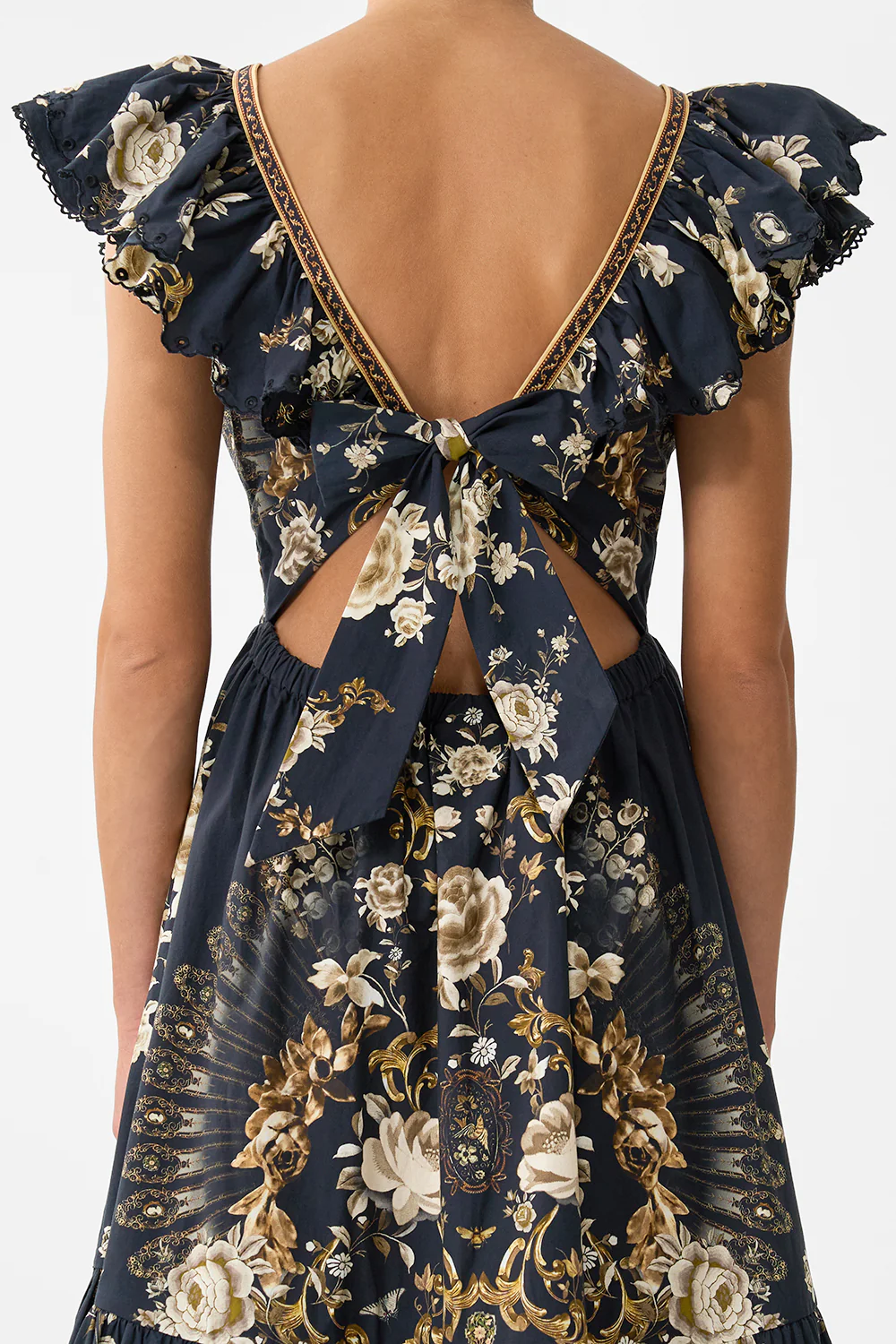 TIERED DRESS WITH NECK FRILL FLAMENCO FOLKLORE - Image 7
