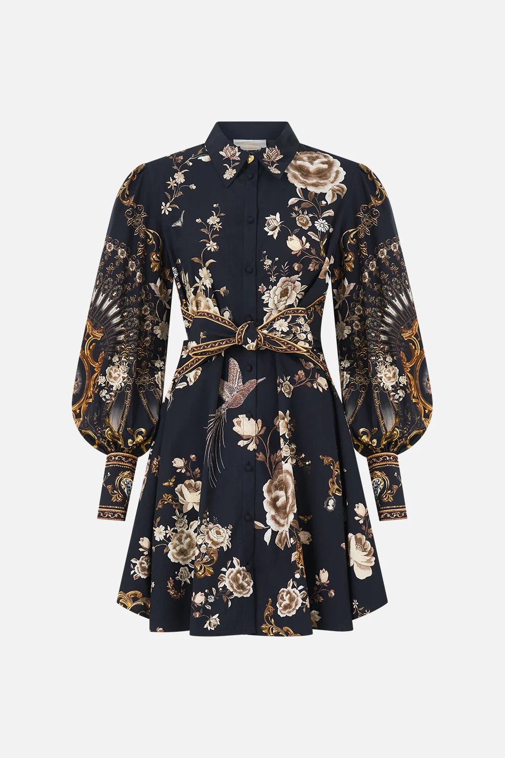 SHORT WAIST TIE SHIRT DRESS FLAMENCO FOLKLORE - Image 3
