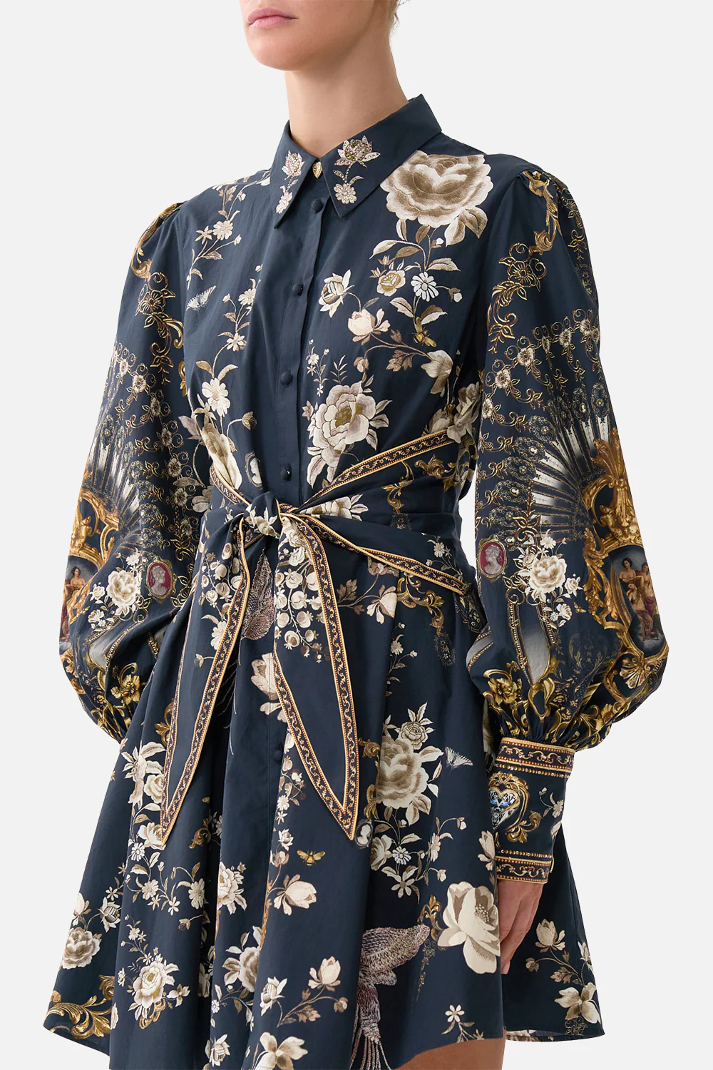 SHORT WAIST TIE SHIRT DRESS FLAMENCO FOLKLORE - Image 5