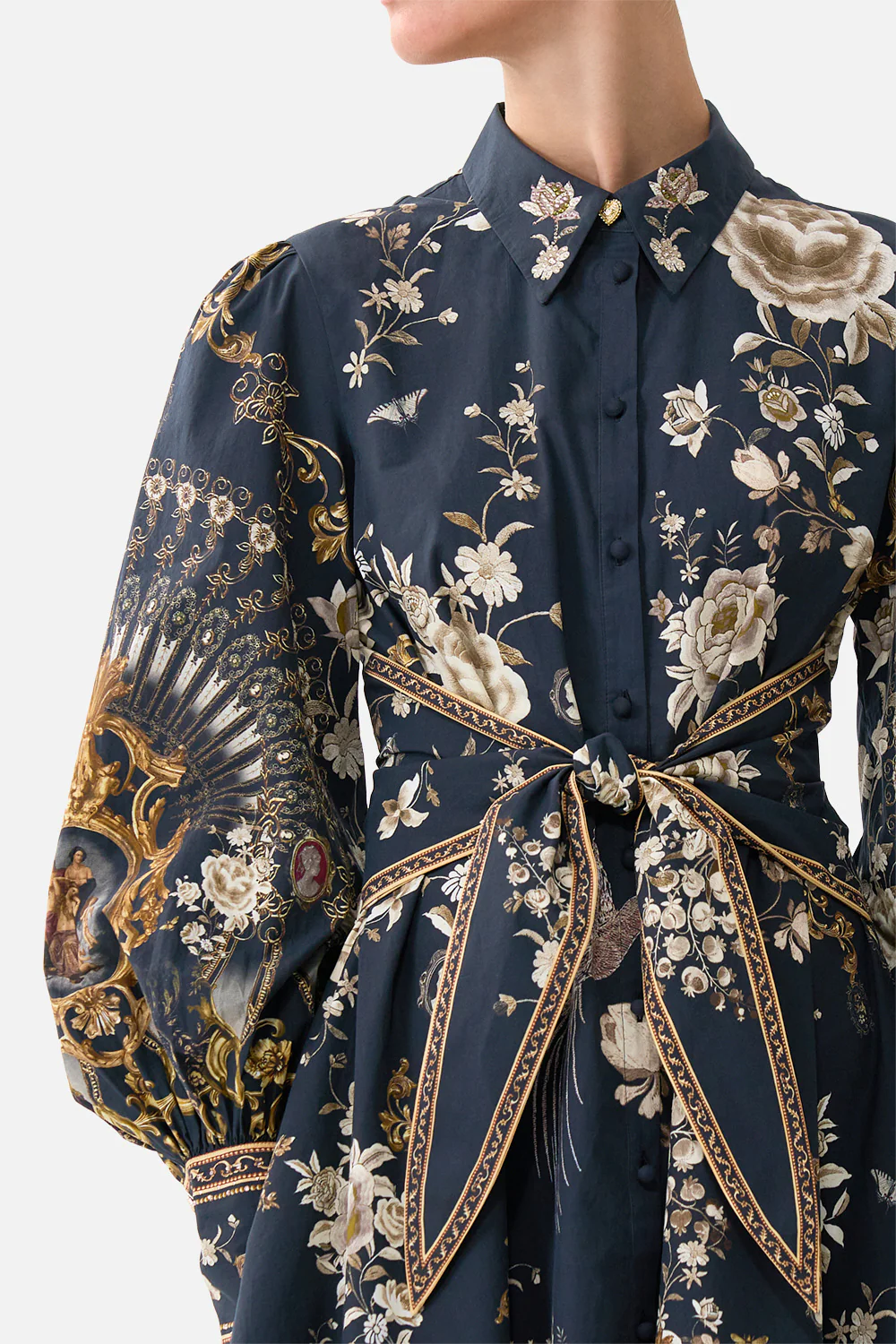 SHORT WAIST TIE SHIRT DRESS FLAMENCO FOLKLORE - Image 6