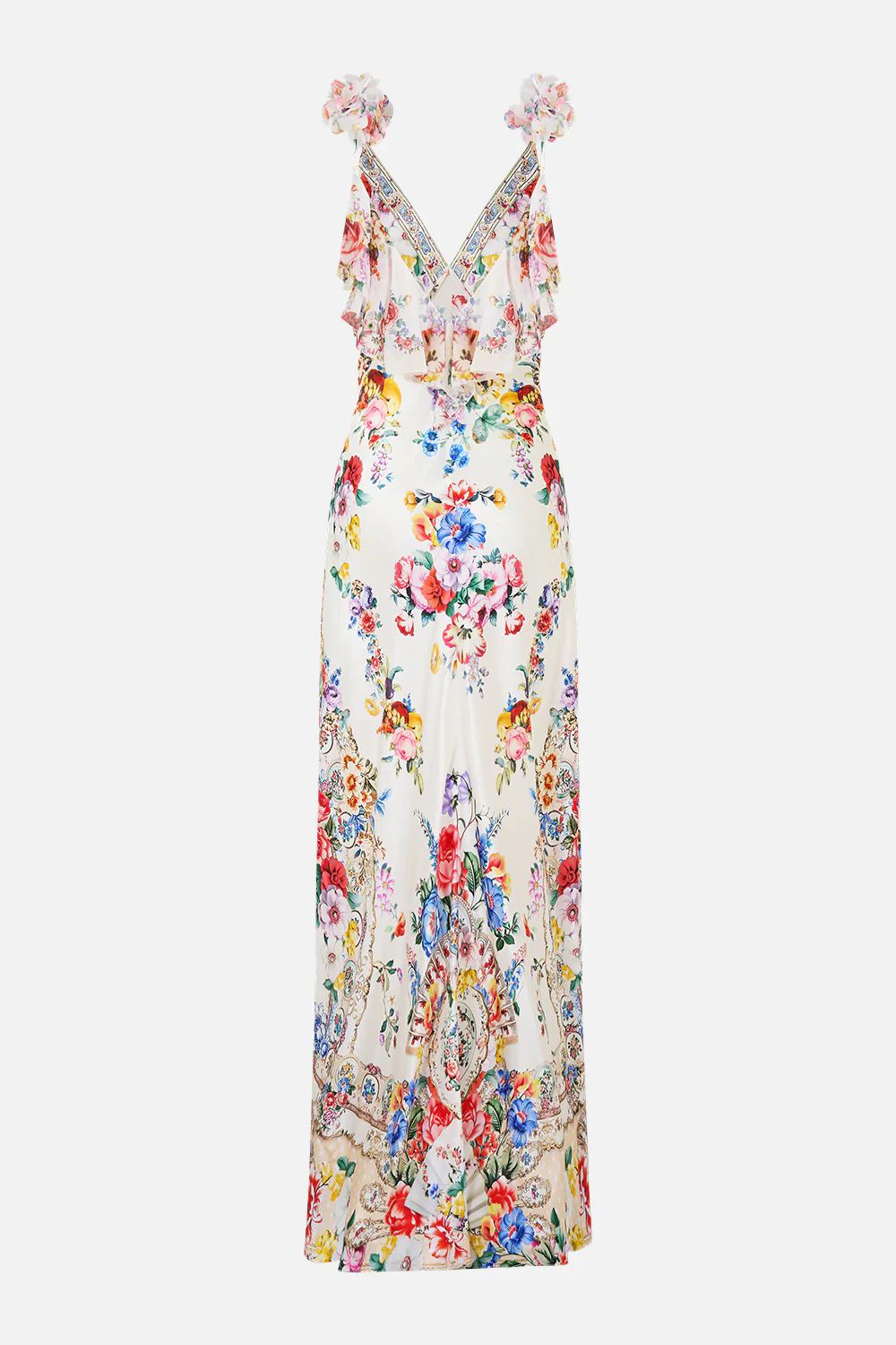 V NECK BIAS SLIP DRESS WITH BACK FRILL I LEFT MY HEART IN GRANADA - Image 7