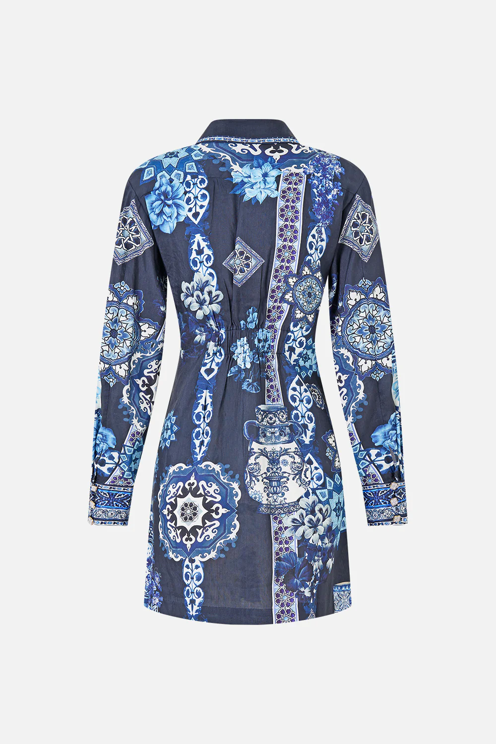 SHIRT DRESS WITH A LINE SKIRT A TILED WONDERLAND - Image 6