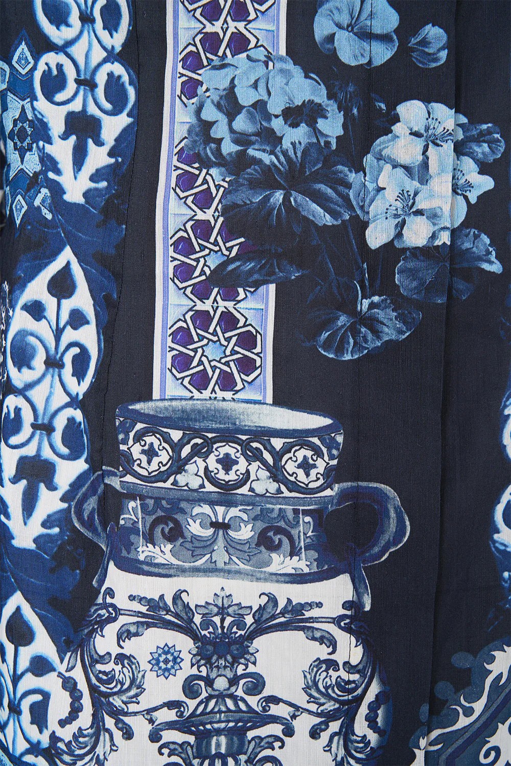 SHIRT DRESS WITH A LINE SKIRT A TILED WONDERLAND - Image 7