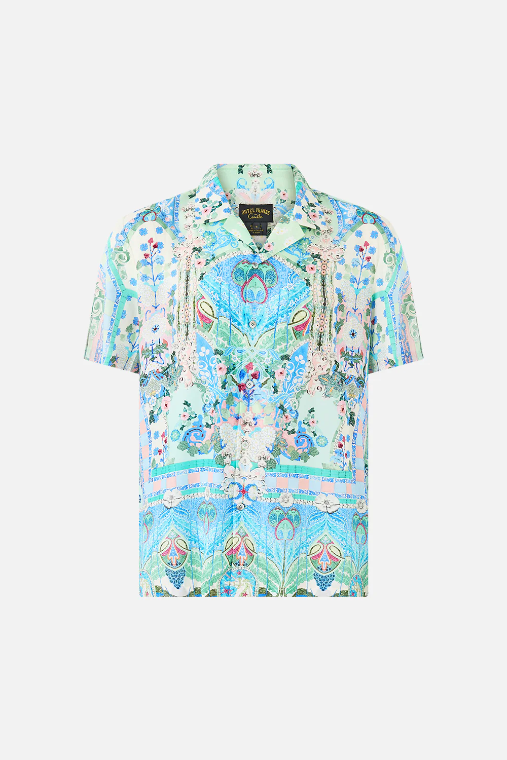 SHORT SLEEVE CAMP COLLARED SHIRT MIDSUMMER MOSAICS - Image 3