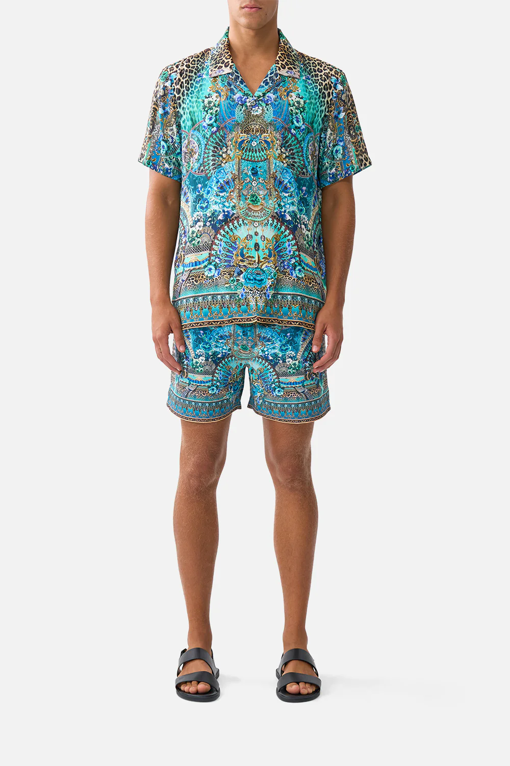 SHORT SLEEVE CAMP COLLARED SHIRT FLAMENCO EUPHORIA