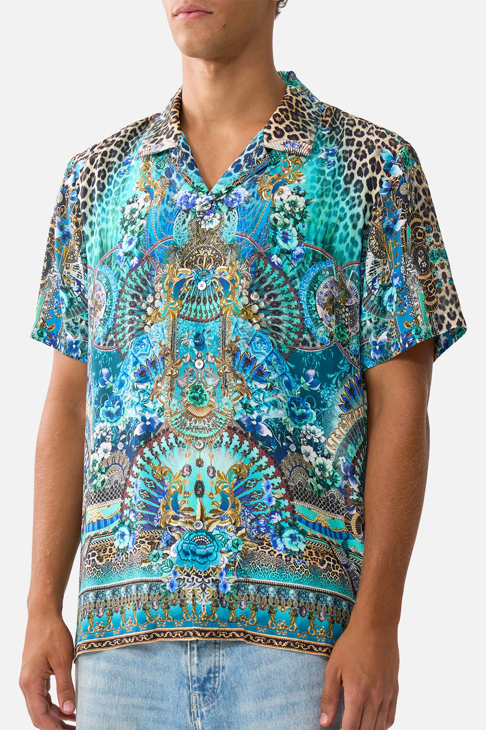 SHORT SLEEVE CAMP COLLARED SHIRT FLAMENCO EUPHORIA - Image 5