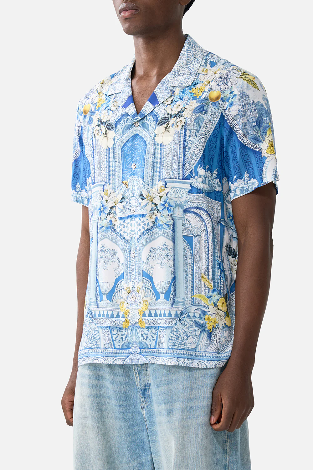 SHORT SLEEVE CAMP COLLARED SHIRT DE NADA GRANADA - Image 5