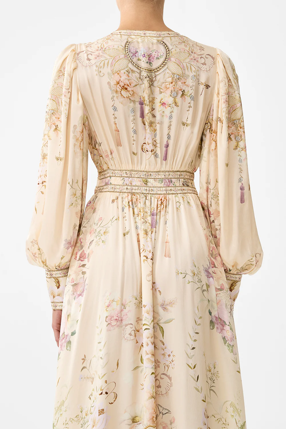 LONG BUTTON FRONT DRESS ADORNED IN ARANJUEZ - Image 7