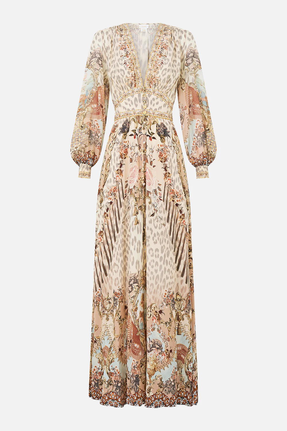 BUTTON DRESS WITH SHAPED WAISTBAND ARANJUEZ ANIMALIA - Image 3