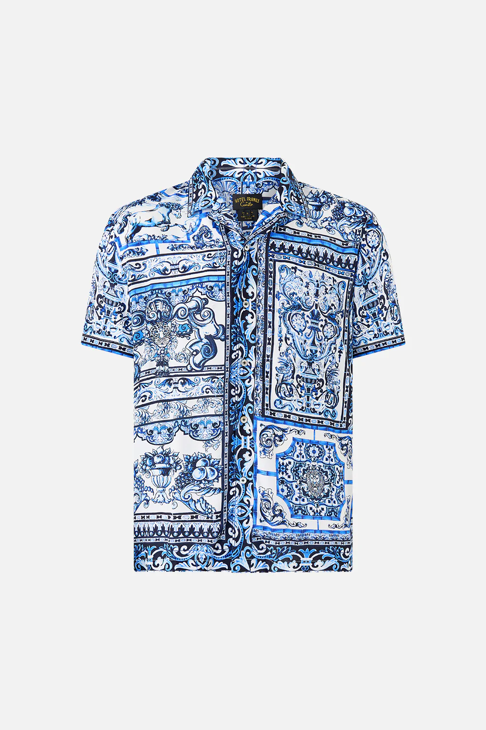 SHORT SLEEVE CAMP COLLARED SHIRT A TILED WONDERLAND - Image 3