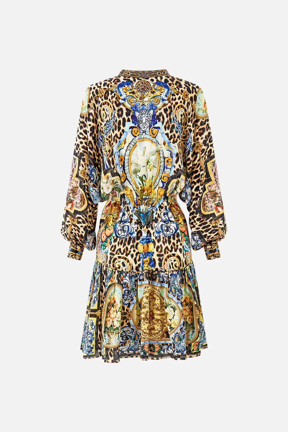 SHORT TIERED SHIRTDRESS WITH WIDE WAIST TIE SEVILLIAN STYLE - Image 7