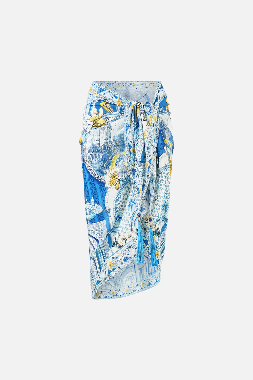 WOVEN SHORT SARONG WITH TASSELS DE NADA GRANADA - Image 3