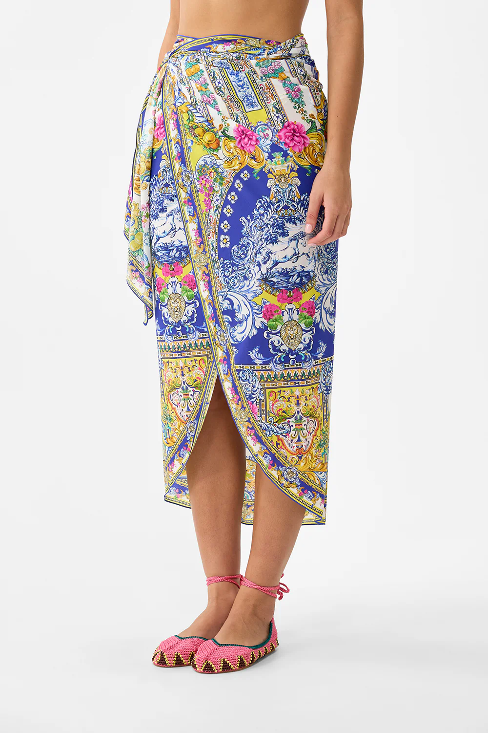 EYELET WRAP LONG SARONG WITH TIE WAIST ESPAÑA NIRVANA - Image 5