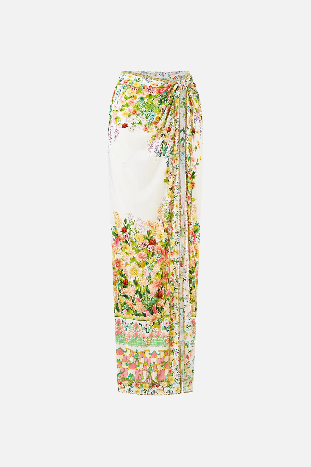 LONG SARONG WITH GATHERED TAB AND LEG SPLIT THE CALL OF CATALONIA - Image 3