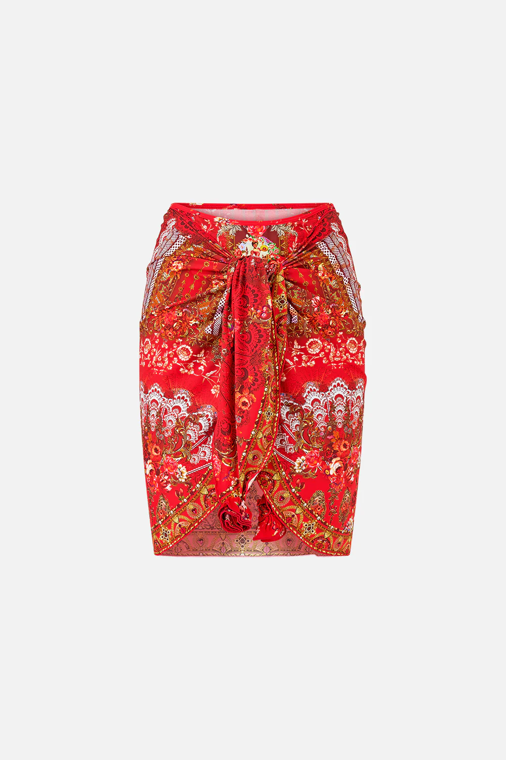 LAYERED MINI SARONG WITH ROSETTE TIE FRONT OLÉ OLÉ - Image 3