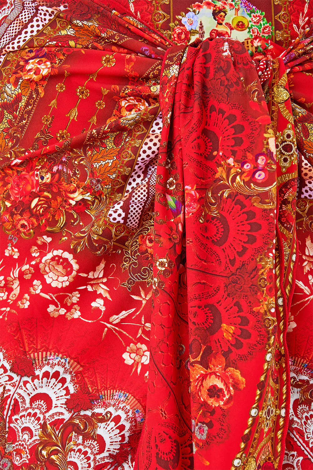 LAYERED MINI SARONG WITH ROSETTE TIE FRONT OLÉ OLÉ - Image 7