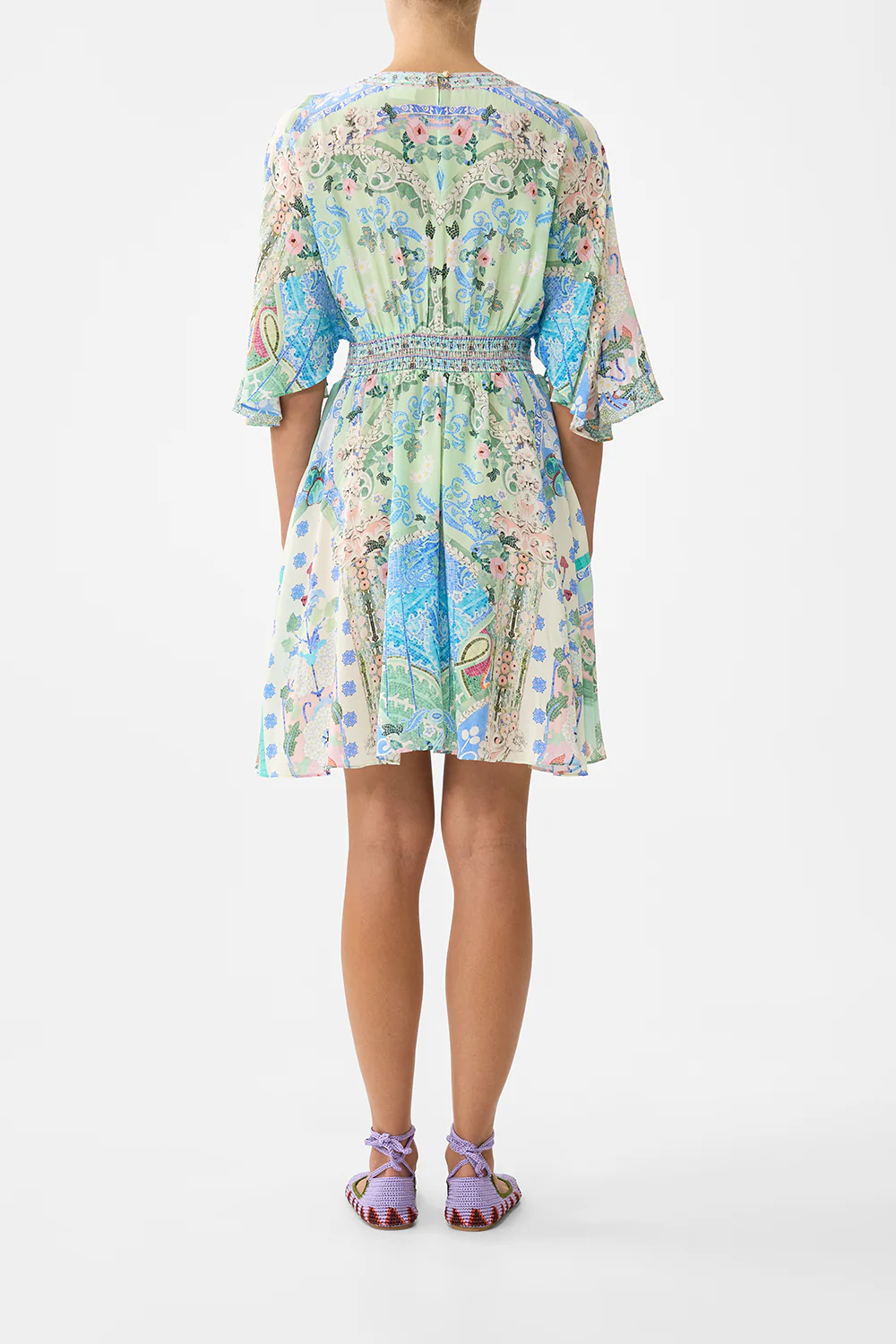 SHORT WAISTED DRESS MIDSUMMER MOSAICS - Image 2
